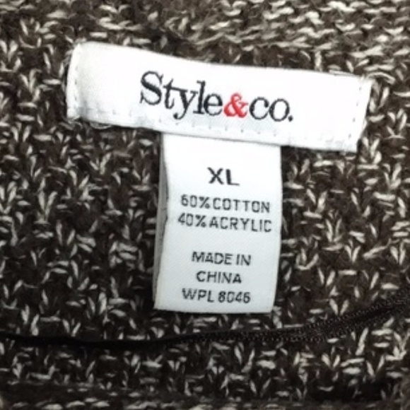 Brown Short Sleeve Knit Sweater Dress by Style Co. - Picture 6 of 8